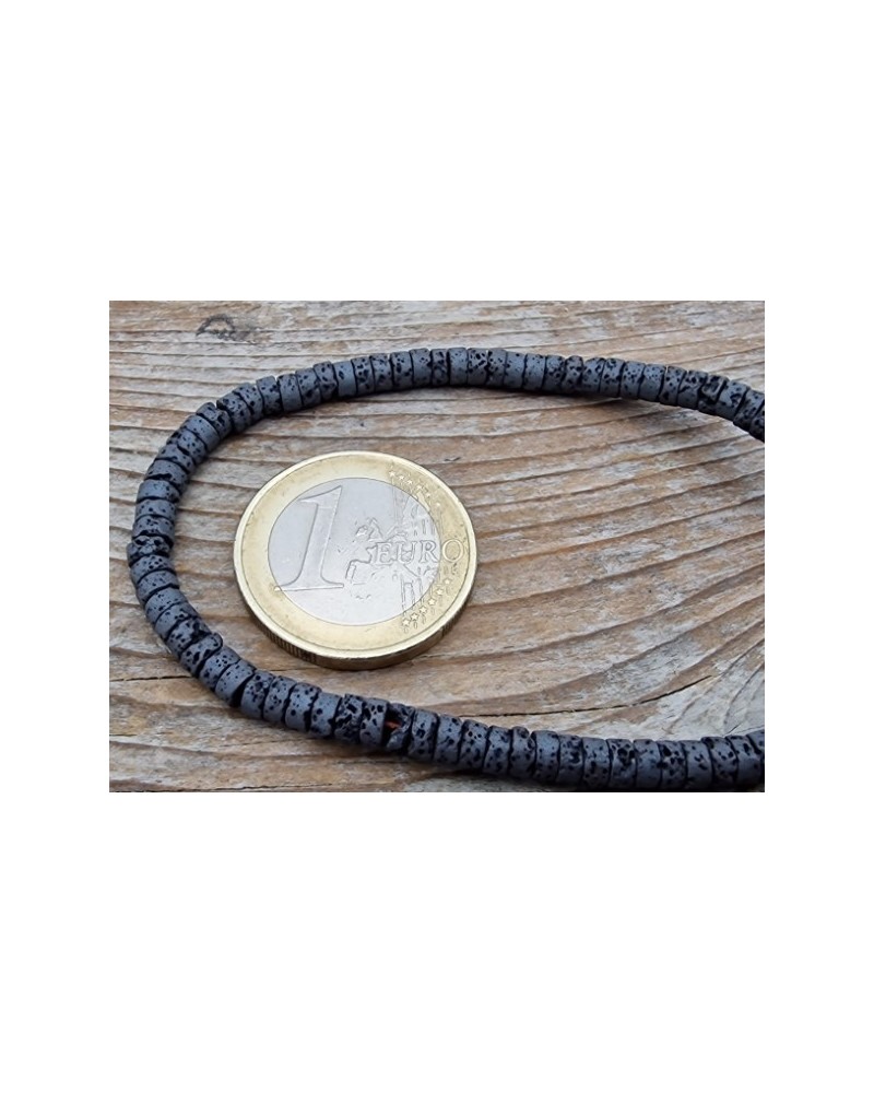 Blutsteinkette (Hämatit) Lavalook 4x2mm