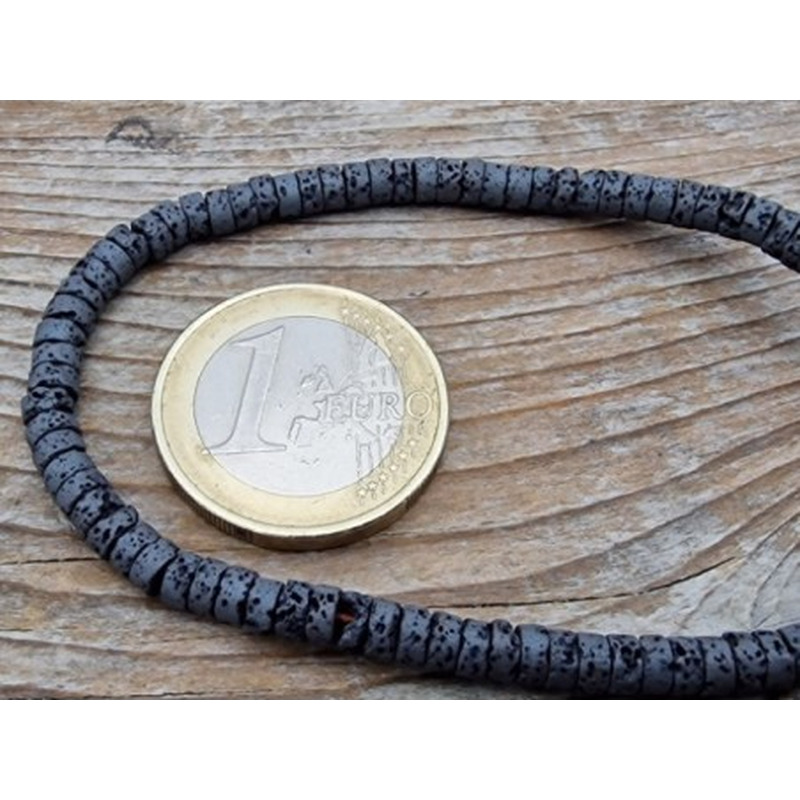 Blutsteinkette (Hämatit) Lavalook 4x2mm