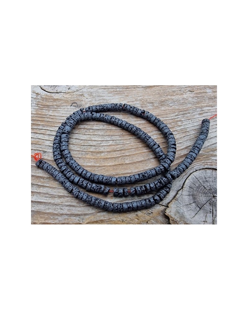 Blutsteinkette (Hämatit) Lavalook 4x2mm