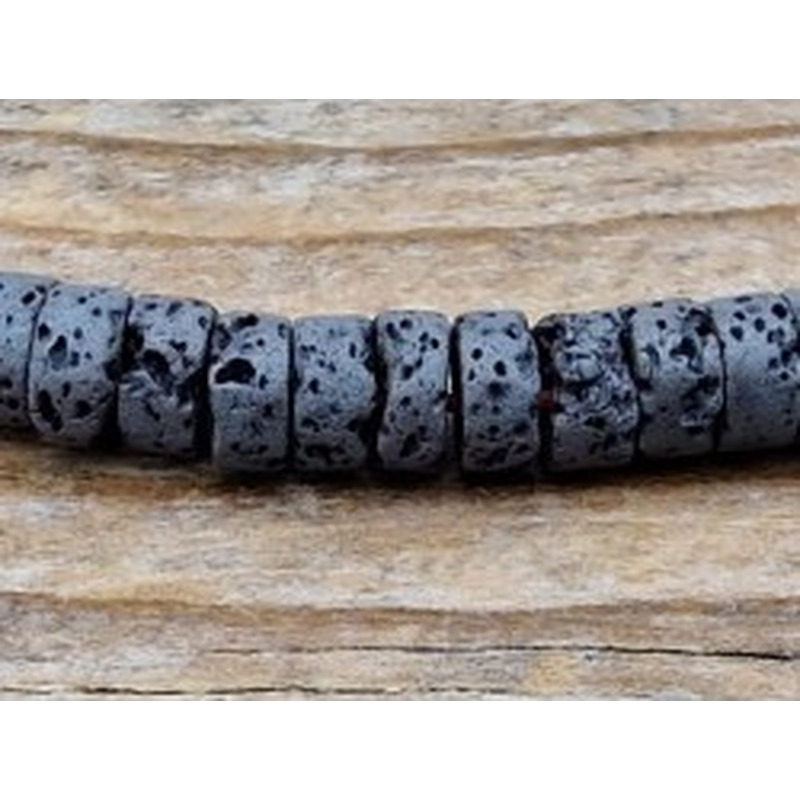 Blutsteinkette (Hämatit) Lavalook 4x2mm