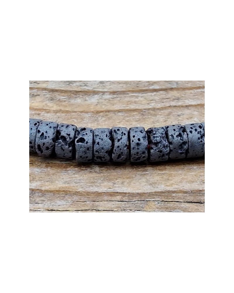 Blutsteinkette (Hämatit) Lavalook 4x2mm