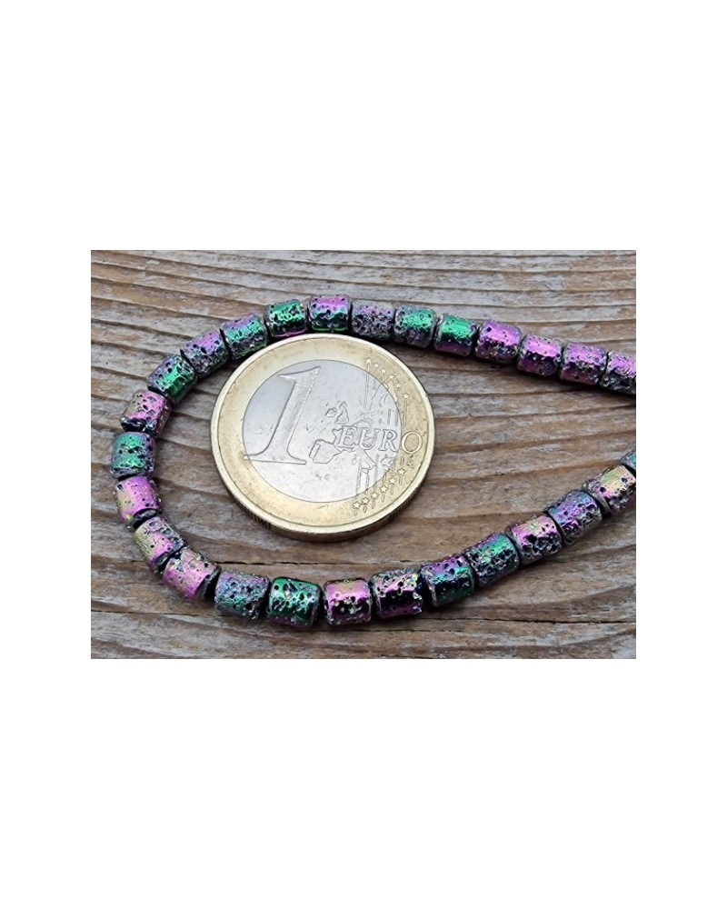 Blutsteinkette Multicolor (Hämatit) Lavalook 4x5mm