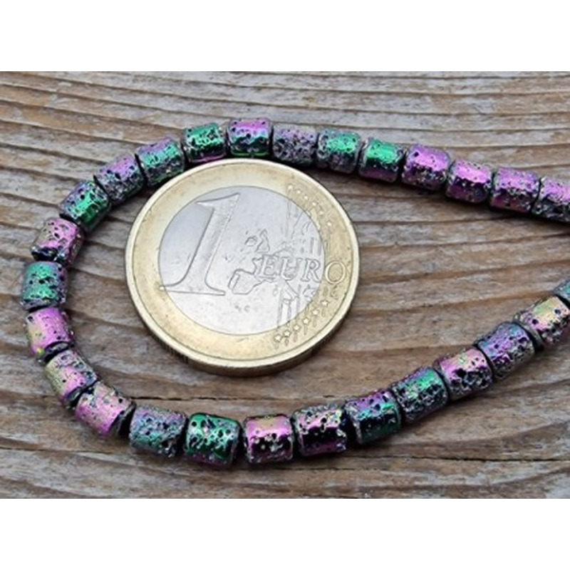 Blutsteinkette Multicolor (Hämatit) Lavalook 4x5mm