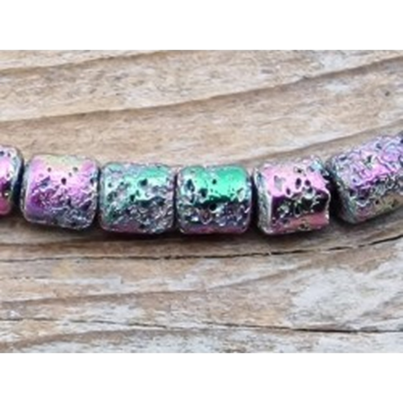Blutsteinkette Multicolor (Hämatit) Lavalook 4x5mm