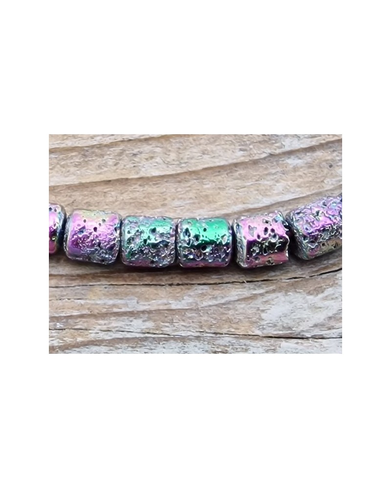 Blutsteinkette Multicolor (Hämatit) Lavalook 4x5mm