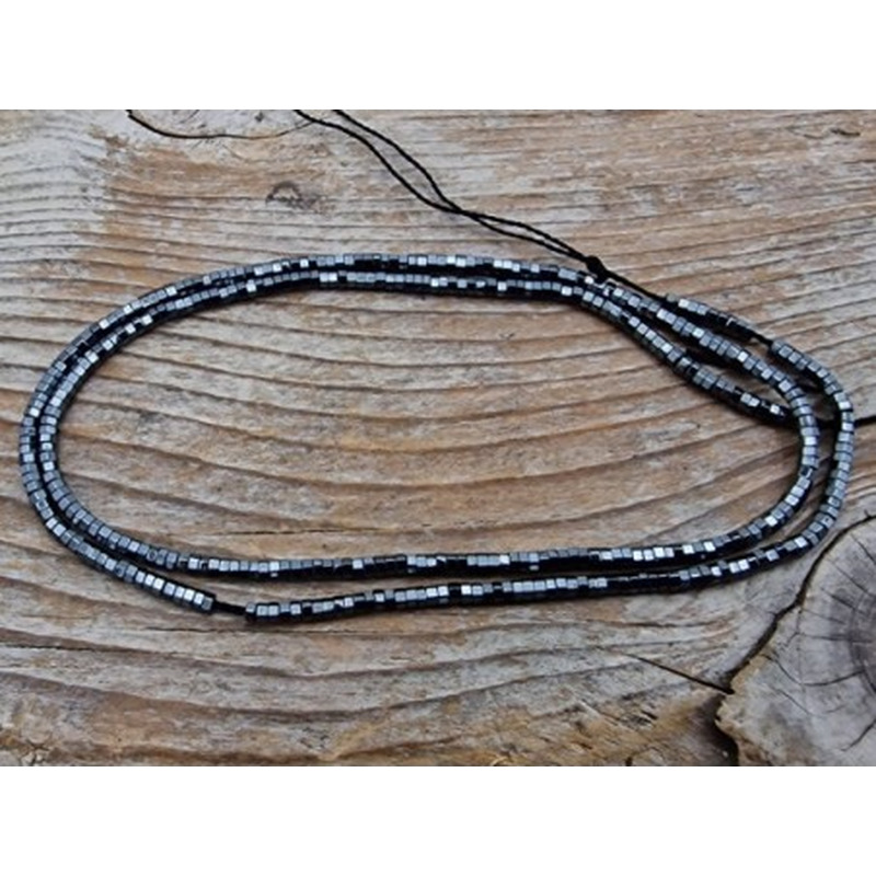 Blutsteinkette (Hämatit) 2x1mm