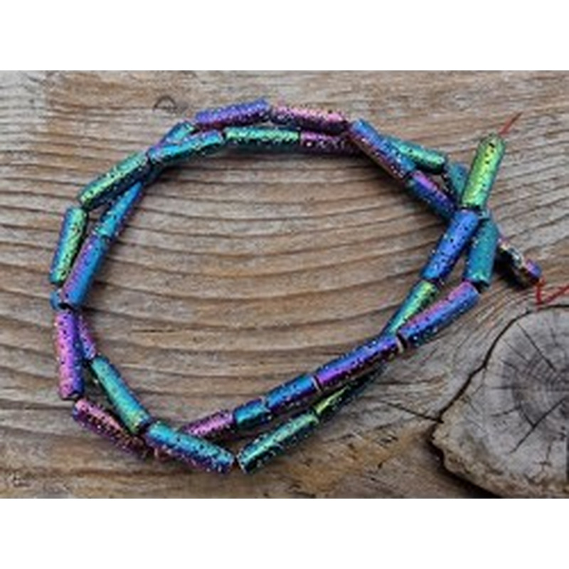 Blutsteinkette Multicolor (Hämatit) Lavalook 4x14mm 2