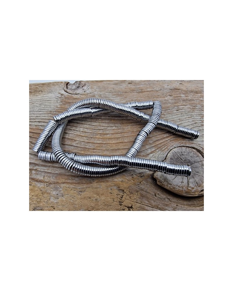 Blutsteinkette Silber (Hämatit) 6x1mm