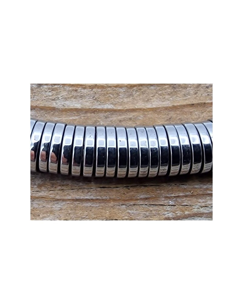 Blutsteinkette Silber (Hämatit) 6x1mm
