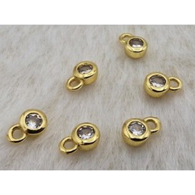 Charming, Strass 4/7mm, Messing vergoldet