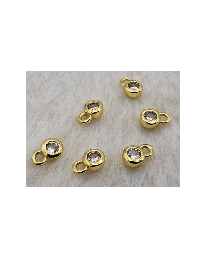 Charming, Strass 4/7mm, Messing vergoldet