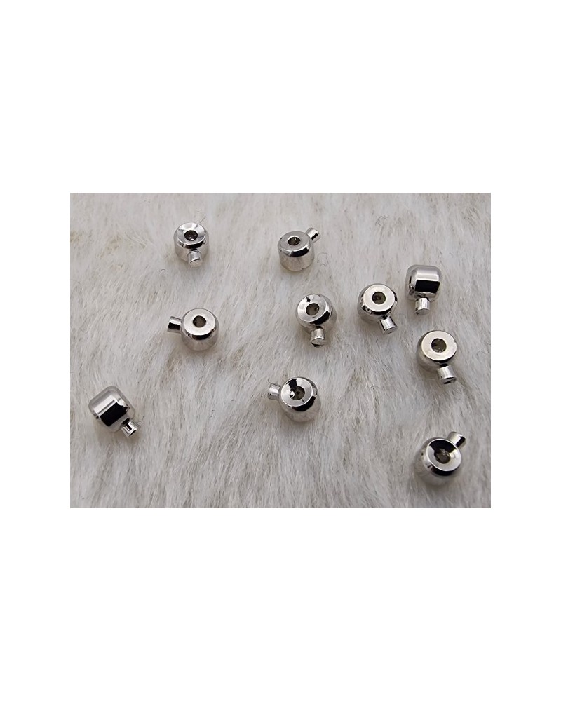 Quetschperle EASY, rhodiumfarben, bis 2x0.53mm, 2 Stück