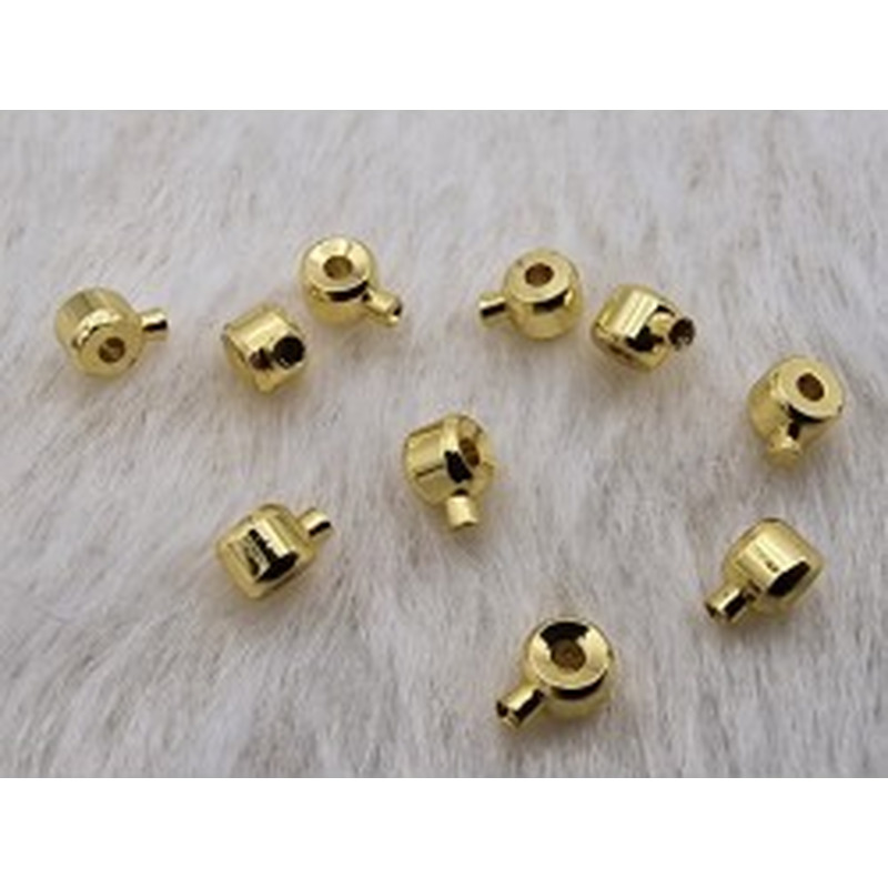 Quetschperle EASY, goldfarben, bis 2x0.53mm, 2 Stück 2