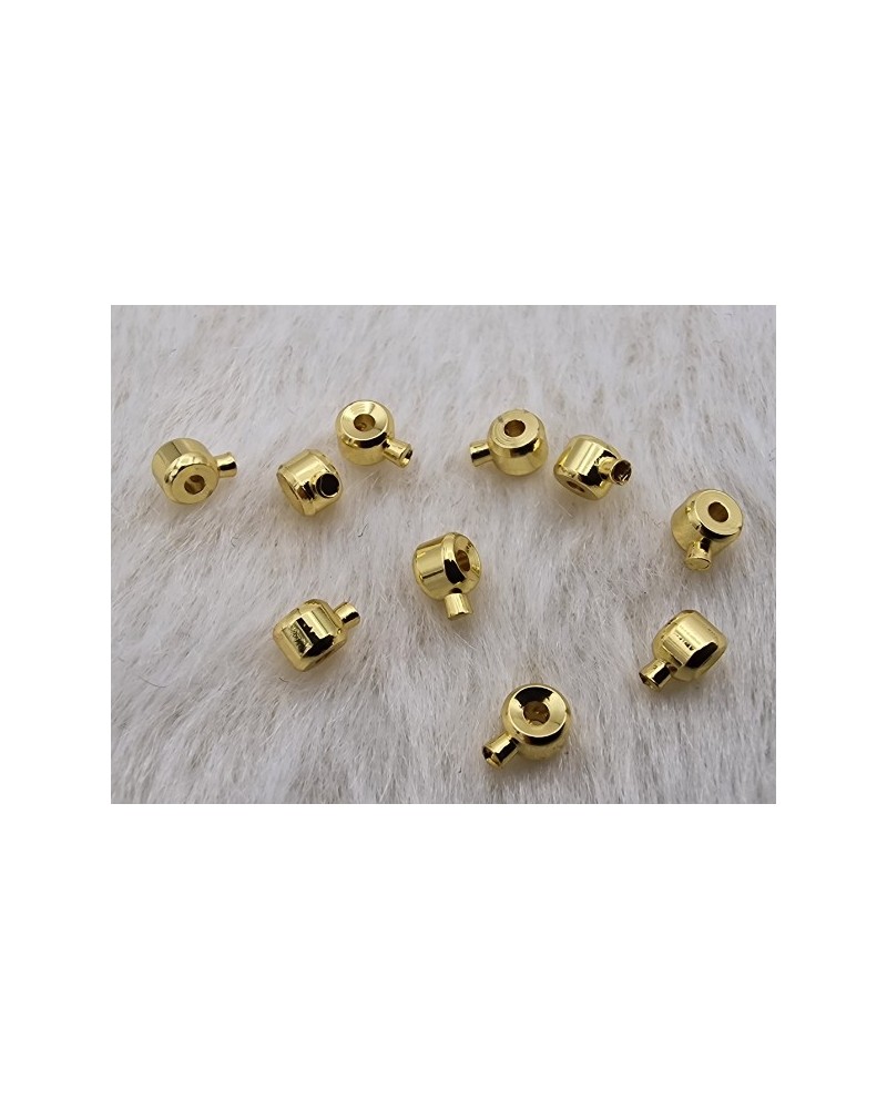 Quetschperle EASY, goldfarben, bis 2x0.53mm, 2 Stück