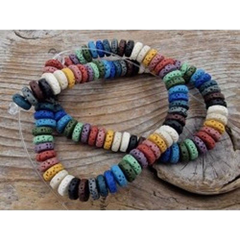 Lavakette 8x4mm multicolor 2