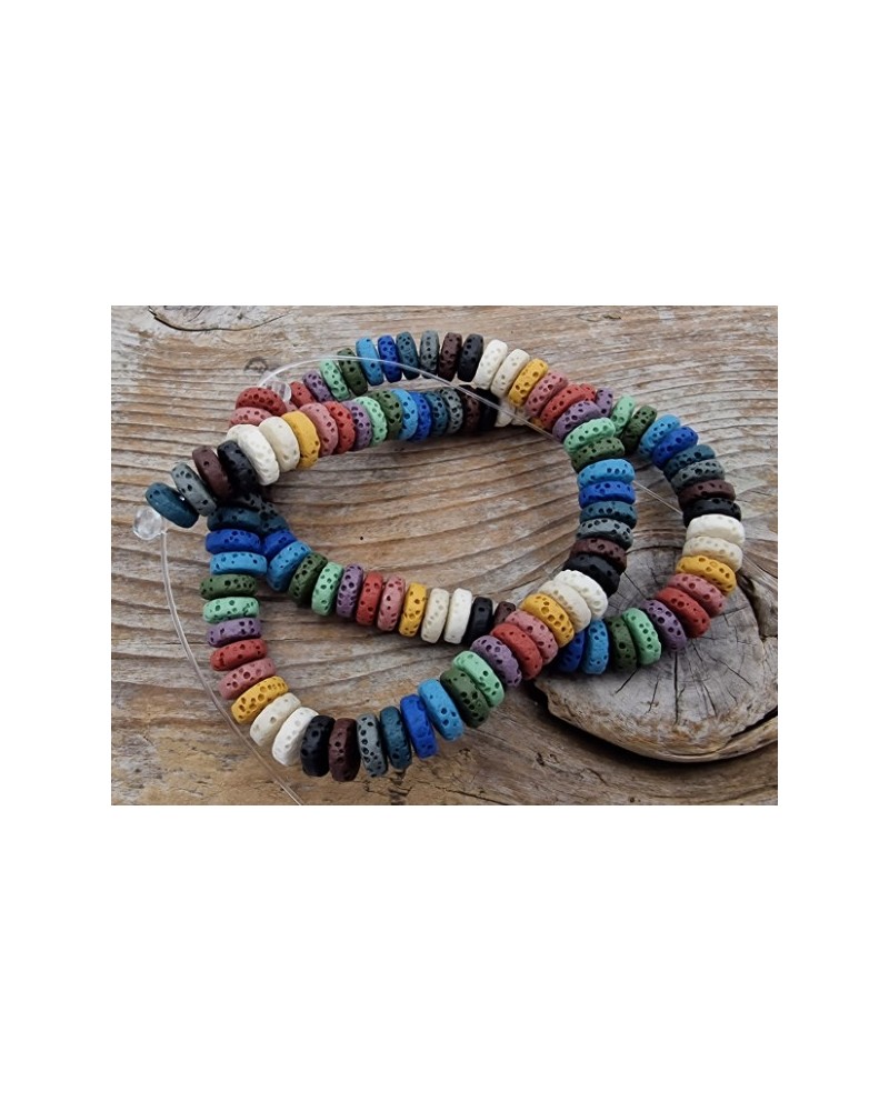 Lavakette 8x4mm multicolor
