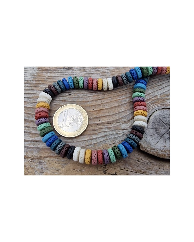 Lavakette 8x4mm multicolor