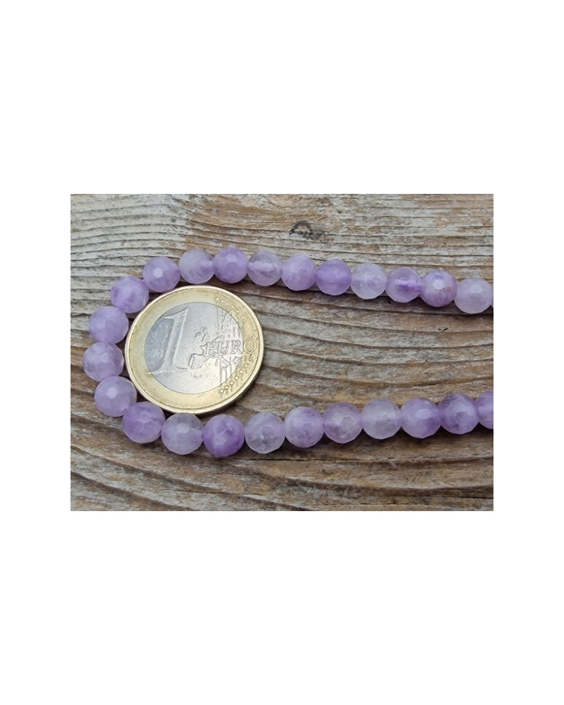 Lavendelamethystkette (Lavendelquarz) 6mm facettiert