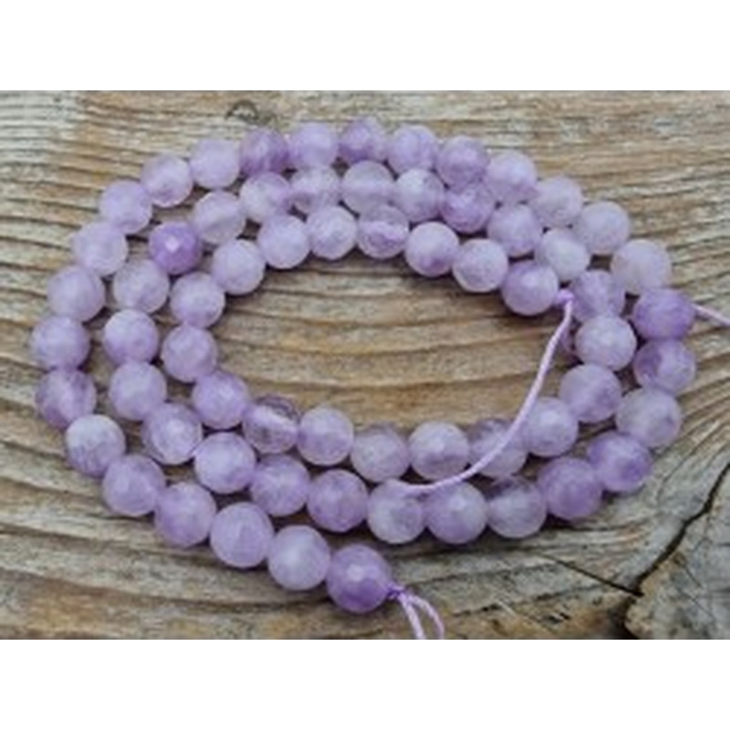 Lavendelamethystkette (Lavendelquarz) 6mm facettiert 2