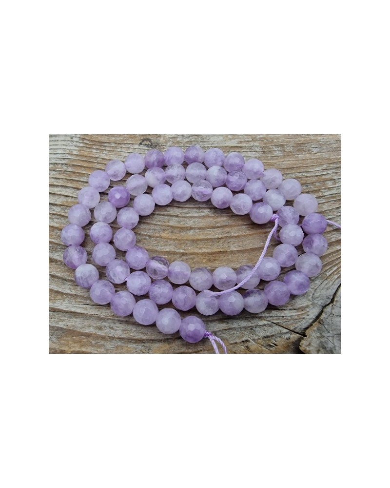 Lavendelamethystkette (Lavendelquarz) 6mm facettiert