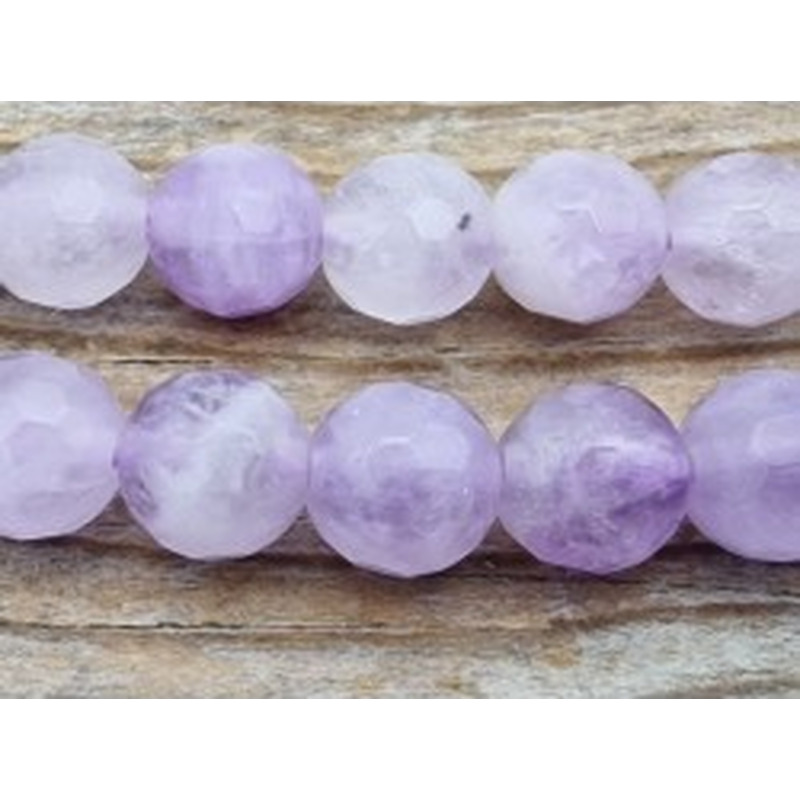 Lavendelamethystkette (Lavendelquarz) 6mm facettiert
