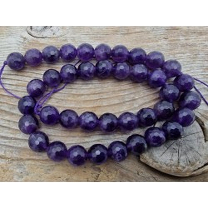 Amethystkette facettiert 10mm 2