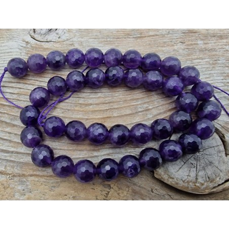 Amethystkette facettiert 10mm