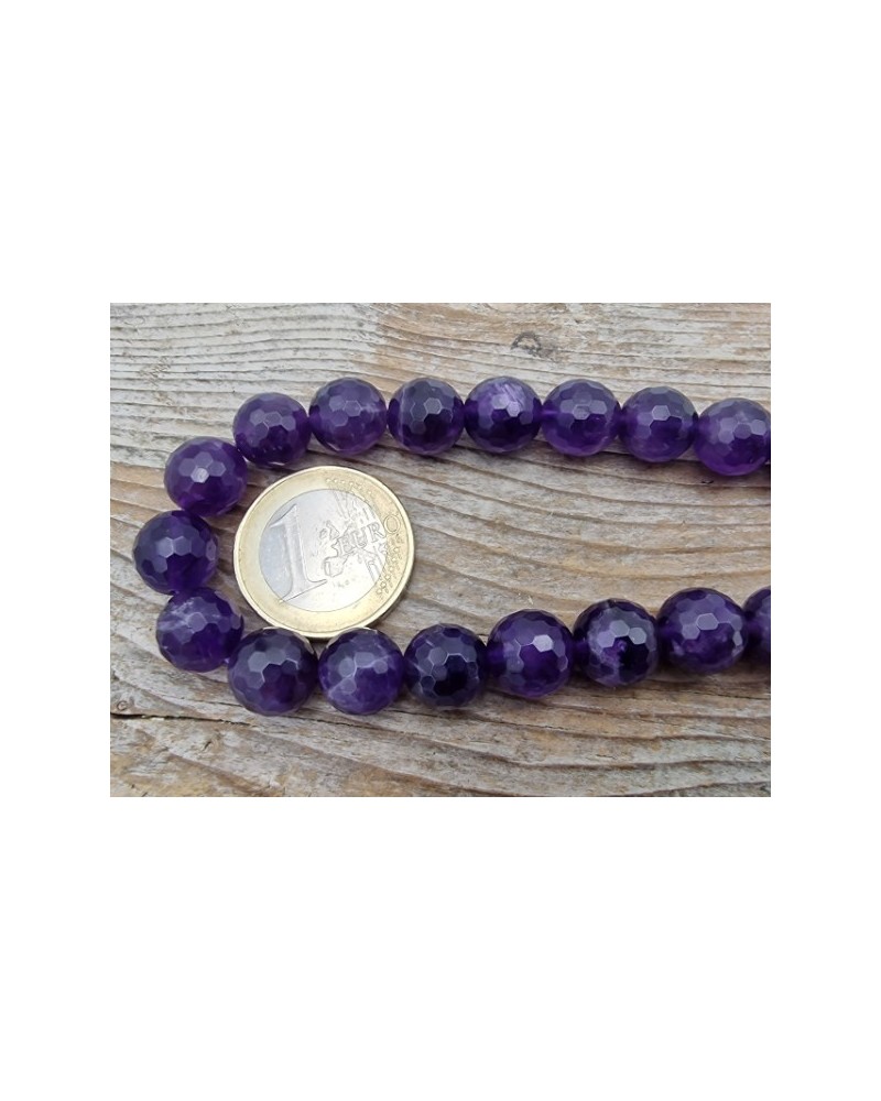 Amethystkette facettiert 10mm