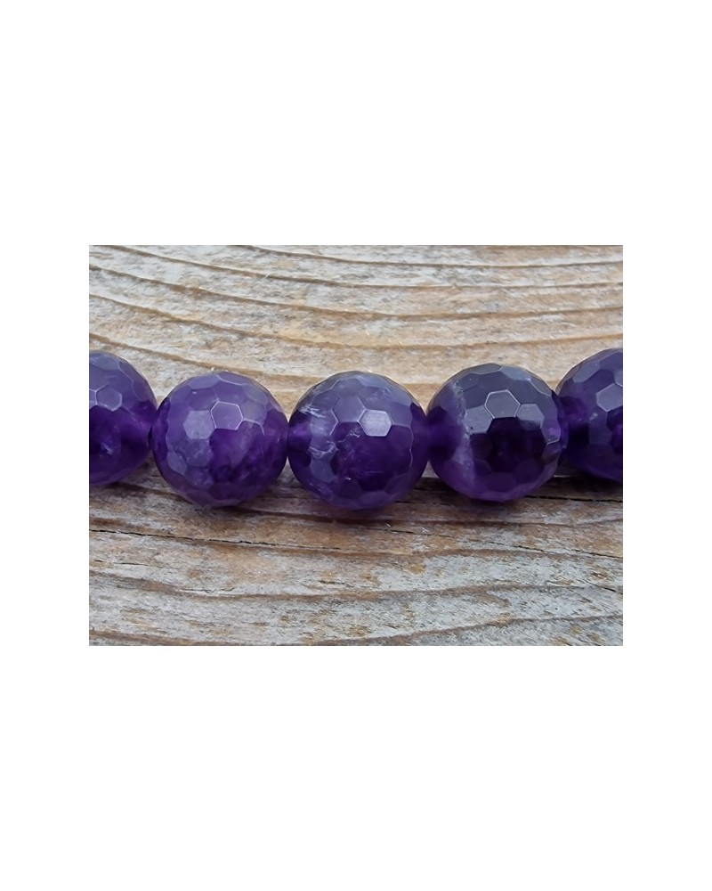 Amethystkette facettiert 10mm
