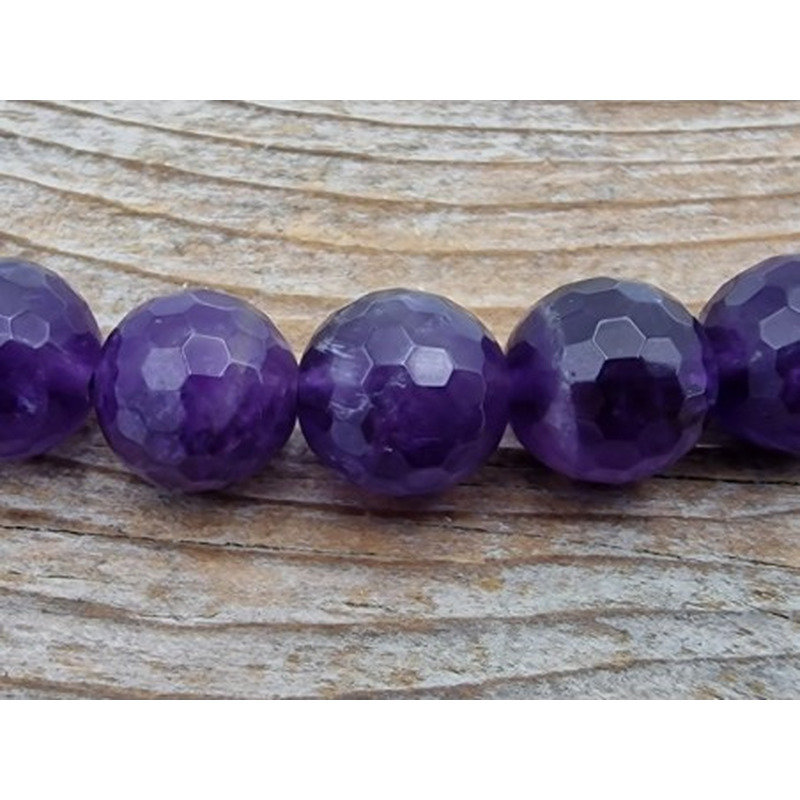 Amethystkette facettiert 10mm