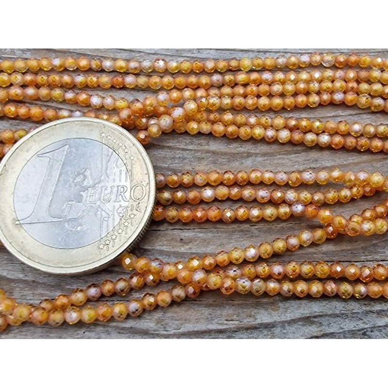 Zirkonkette-stark funkelnd-facettiert 2mm