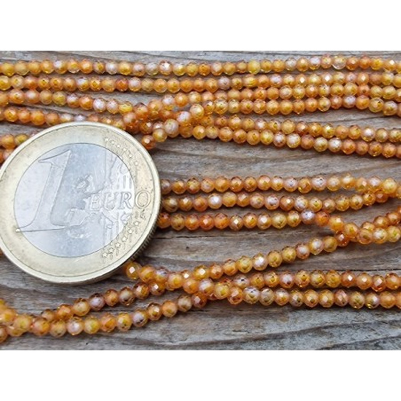 Zirkonkette-stark funkelnd-facettiert 2mm