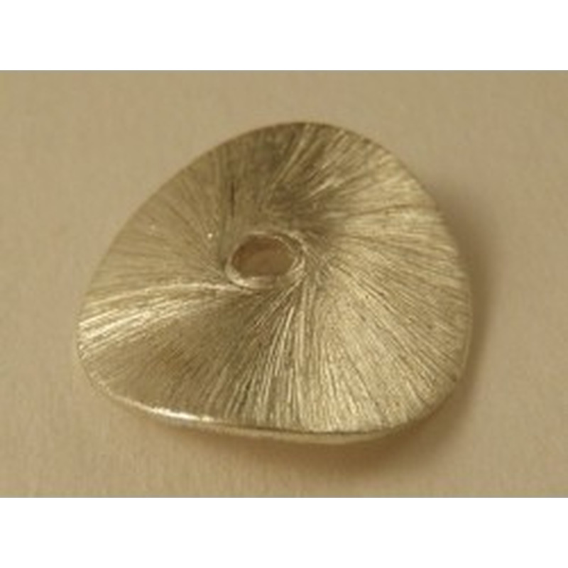 Zwischenteil, Scheibe Wave 14mm, "Neusilber"
