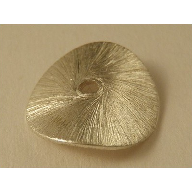 Zwischenteil, Scheibe Wave 14mm, "Neusilber"