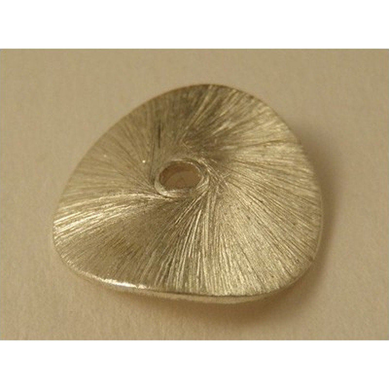 Zwischenteil, Scheibe Wave 14mm, "Neusilber"