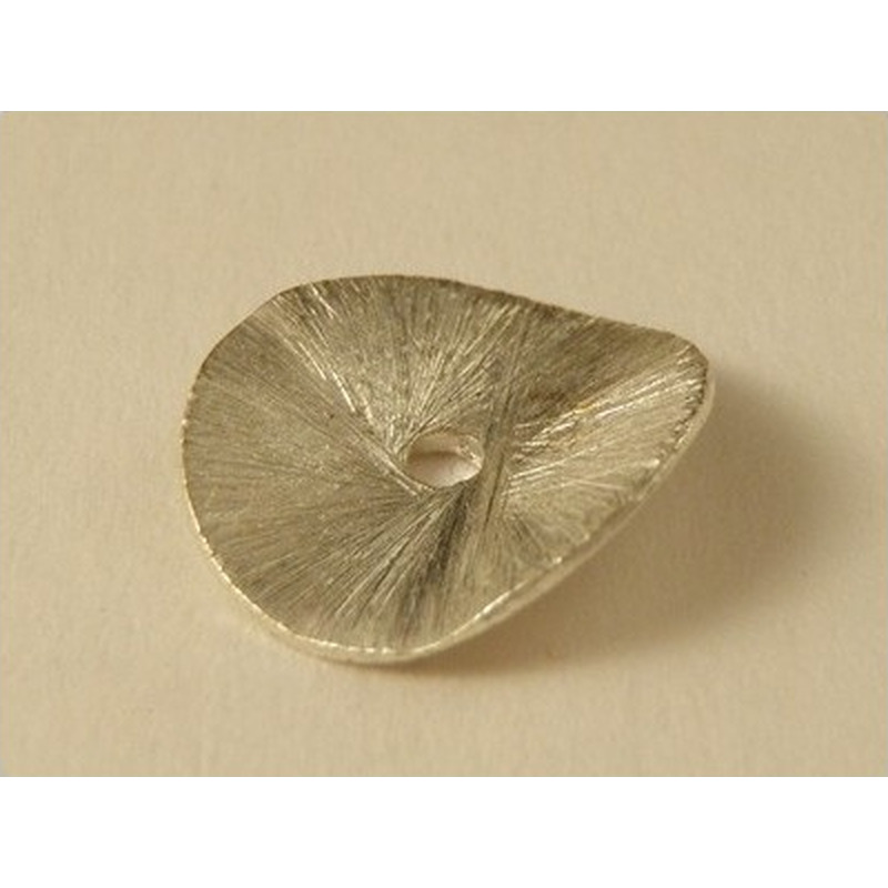 Zwischenteil, Scheibe Wave 14mm, "Neusilber"