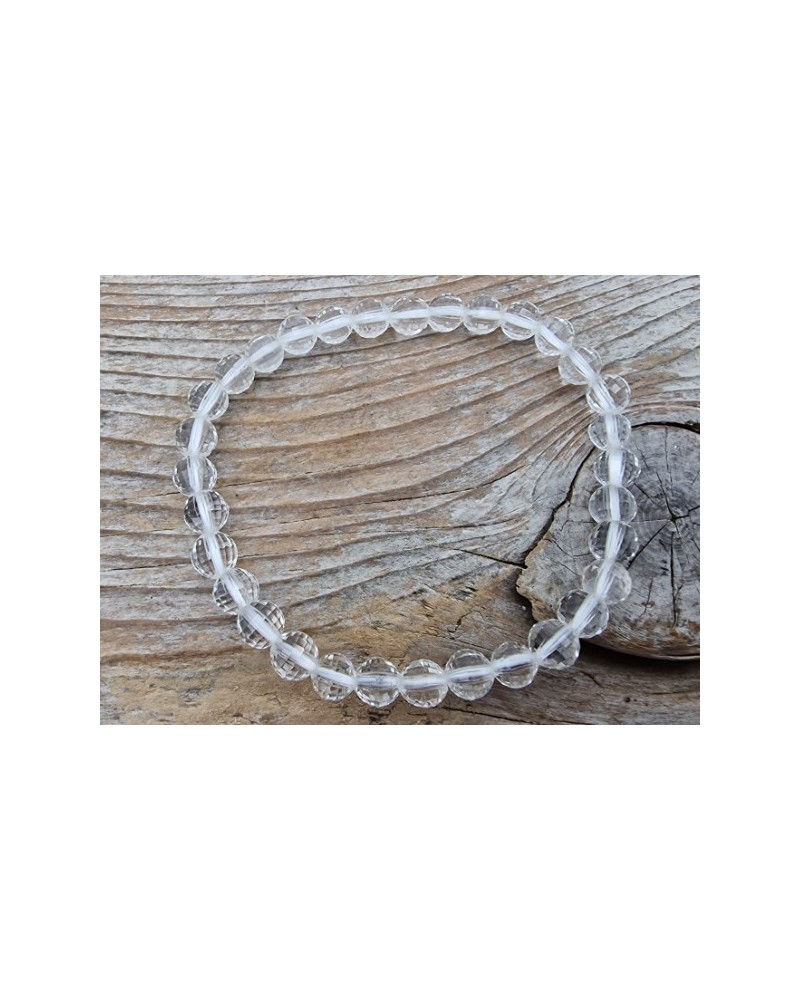 Bergkristall 6mm Armband facettiert
