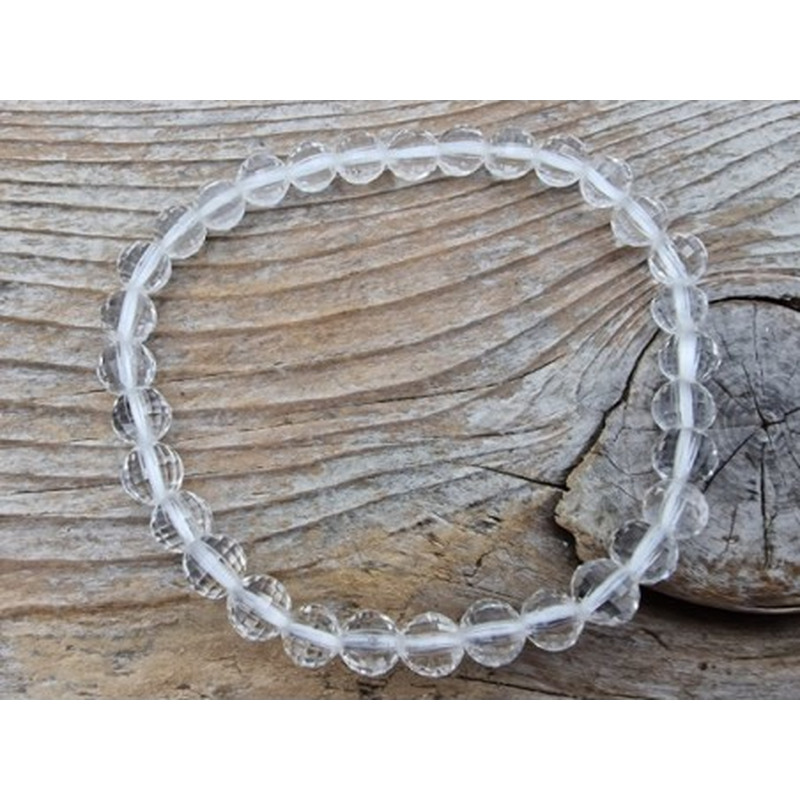 Bergkristall 6mm Armband facettiert