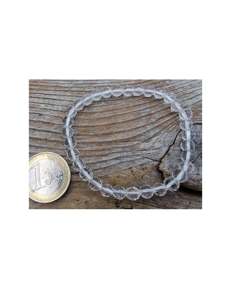 Bergkristall 6mm Armband facettiert