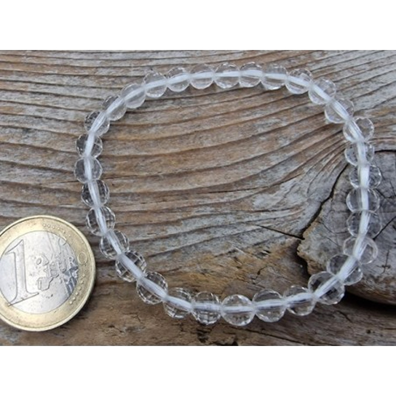 Bergkristall 6mm Armband facettiert