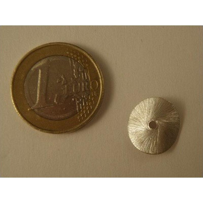 Zwischenteil, Scheibe Wave 14mm, "Neusilber"