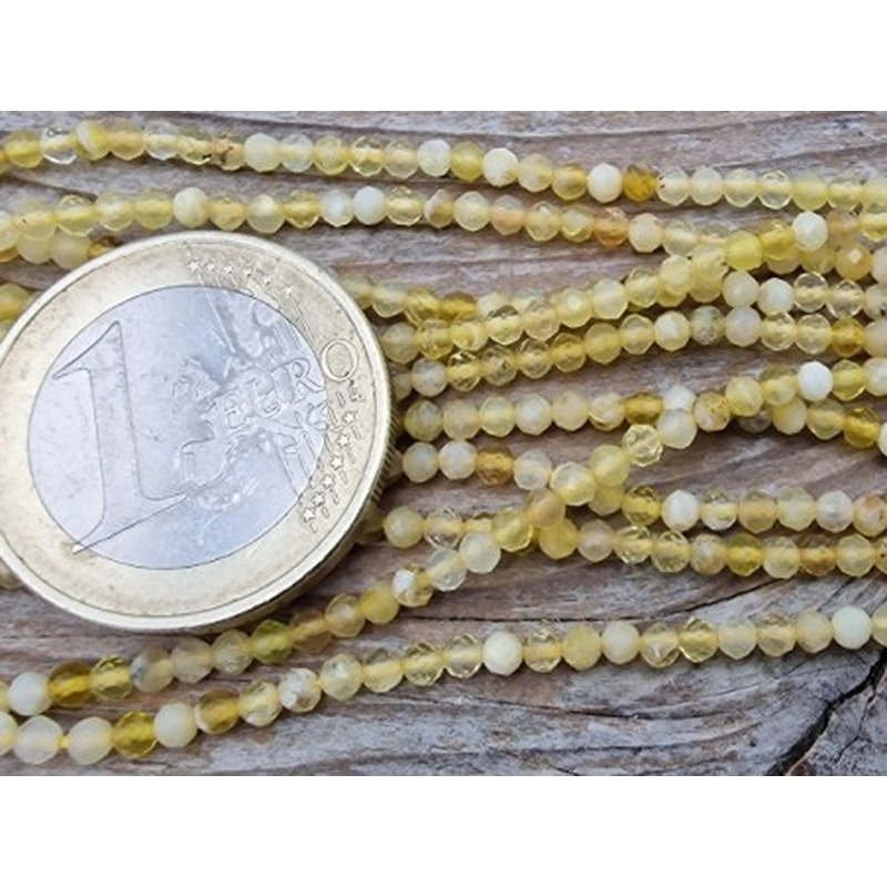 gelber Opalkette facettiert 2mm