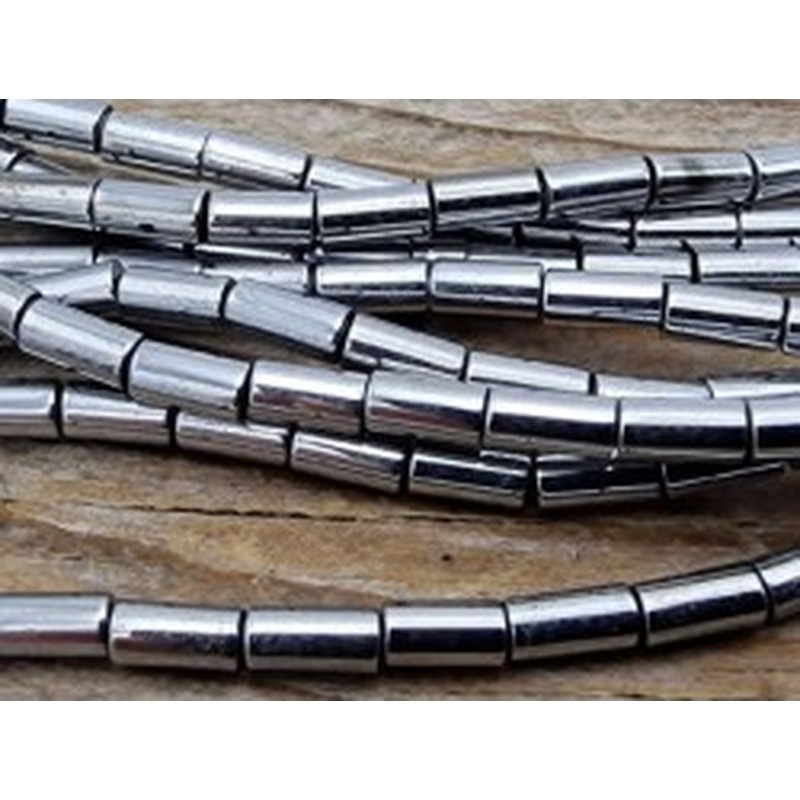 Blutsteinkette Silber (Hämatit) 2x4mm