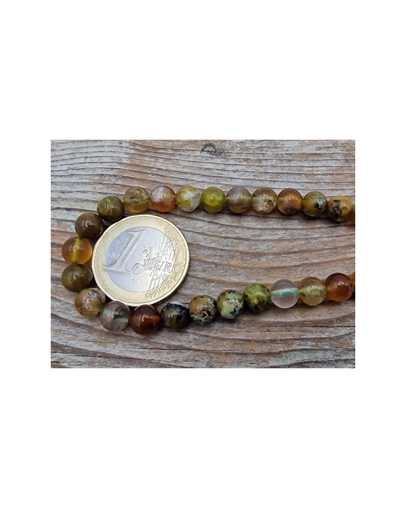 Grüner Opal Kette 6mm