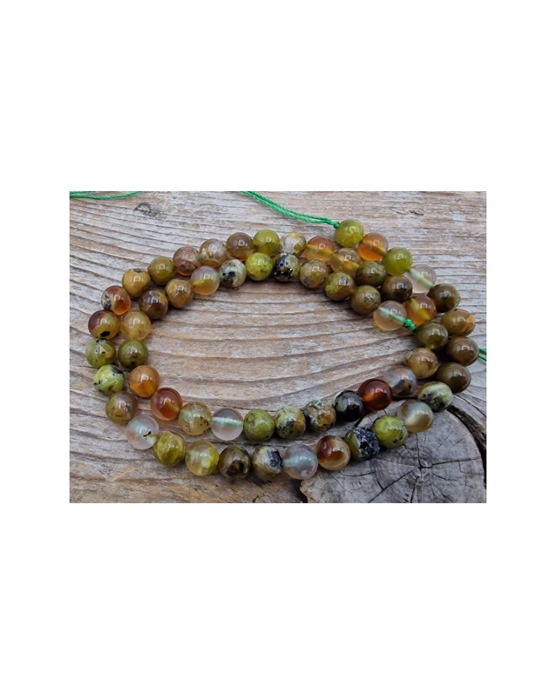 Grüner Opal Kette 6mm