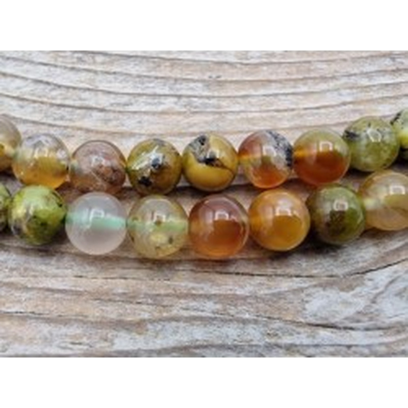 Grüner Opal Kette 6mm