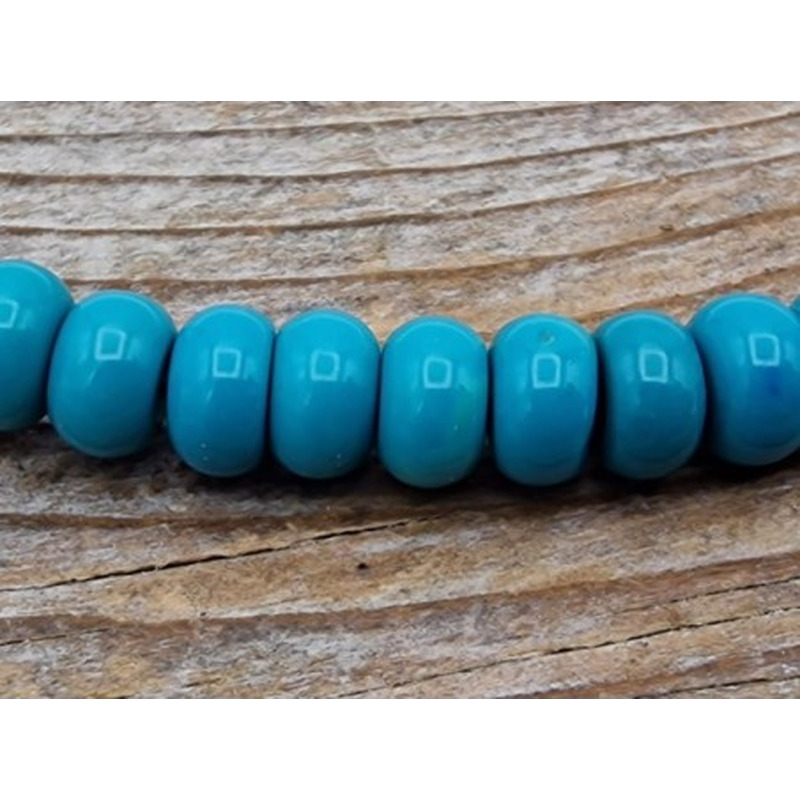 Türkisimitatkette (Magnesit) 6x4mm