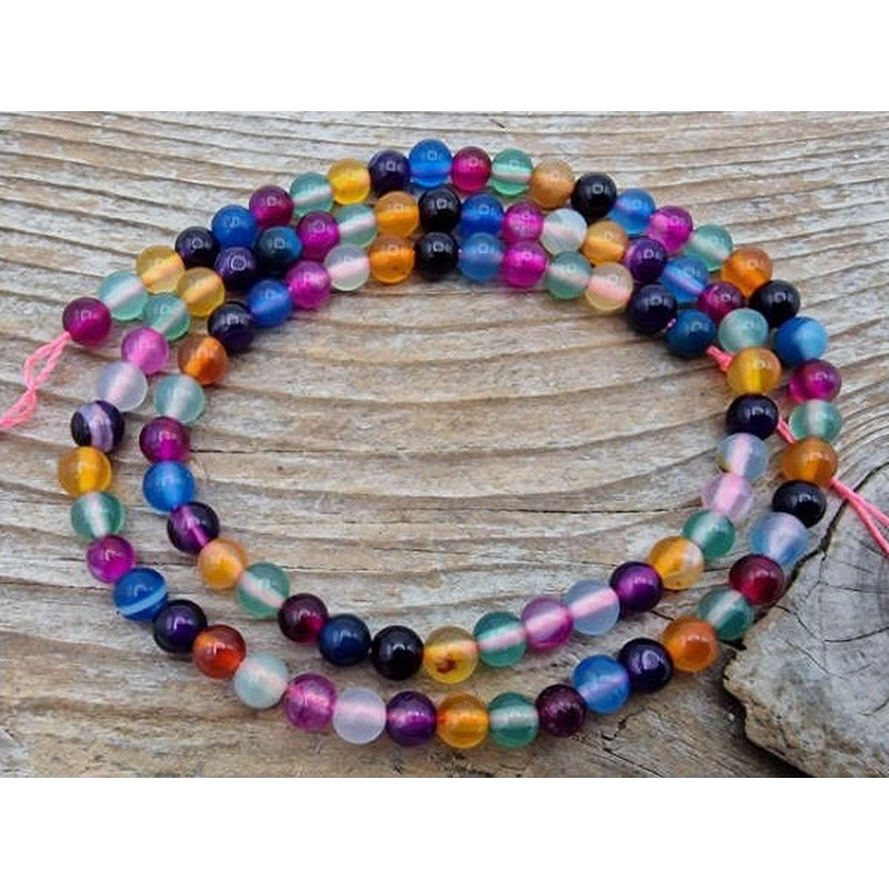 Achatkette Multicolor 4mm