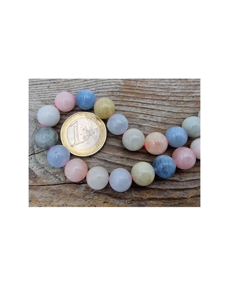 Beryllkette (Aquamarin / Morganit) 10mm