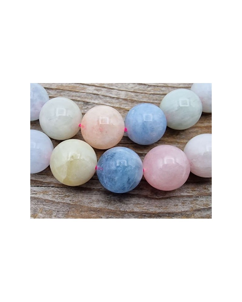 Beryllkette (Aquamarin / Morganit) 10mm